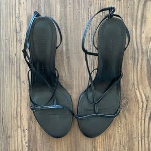 Zara Black Strappy Kitten Heel